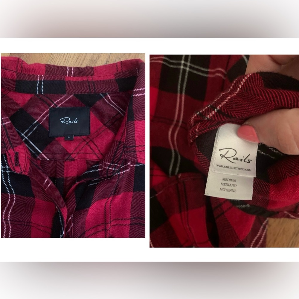 Two Like New Rails Button Up Plaid Tops - Celeb F… - image 5